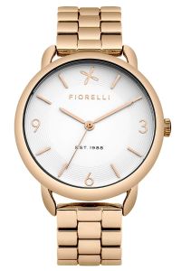 Fiorelli Women's Watch with White Dial and Rose Gold Stainless Steel Strap FO023RGM REFURBISHED