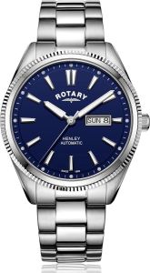 Rotary Mens Automatic Watch with Blue Dial and Silver Bracelet GB05380/05