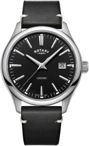 Rotary Oxford Mens Watch with Black Dial and Black Strap GS05092/04