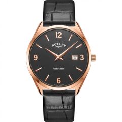 Rotary Men's Ultra Slim Watch with Leather Strap GS08014/04