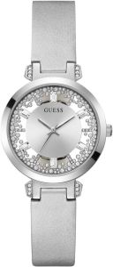 Guess Ladies Watch with Silver Leather Strap GW0535L3
