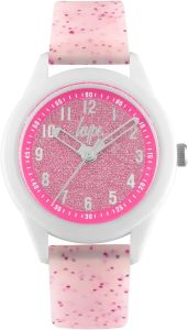Hype Girls Watch with Pink Sparkle Dial and Pink Silicone Strap HYK002W