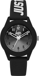 Hype Kids Watch with Black Dial and Black Silicone Strap HYK003B