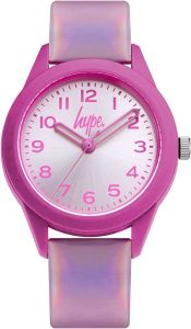 Hype Girls Watch with Pink Dial and Pink Silicone Strap HYK016P