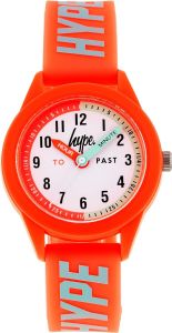 Hype Kids Watch with White Dial and Orange Silicone Strap HYK022C