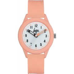 Hype Girls Time Teacher Watch with White Dial and Pink Strap HYKS017P 
