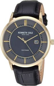 Kenneth Cole New York Mens Watch with Black Leather Strap KC50784005