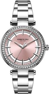 Kenneth Cole Ladies Watch with Silver Bracelet and Pink Dial KC50798001