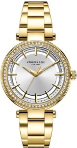 Kenneth Cole Ladies Watch with Silver Dial and Gold Bracelet KC50798002 