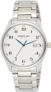 Kenneth Cole Mens Watch with Silver Dial and Silver & Rose Gold Strap KC50841004