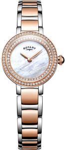 Ladies Rotary Watch with Silver Two Tone Strap and Mother of Pearl Dial LB05086/41