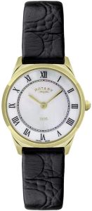 Rotary Women's  Analogue Quartz Watch with Black Leather Strap LS08002/41**Refurbished**