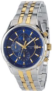 Accurist Mens Chronograph Watch with Blue Dial and Two Tone Bracelet MB934N