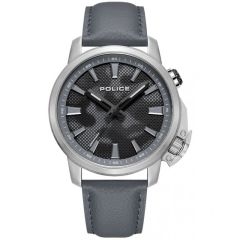 Police Mens Watch with Black Dial and Grey Leather Strap PEWJD2202702