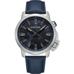 Police Mens Watch with Blue Dial and Blue Leather Strap PEWJD2202703
