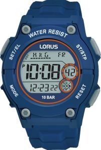Lorus Men's Digital Watch with Blue Silicone Strap R2331PX9