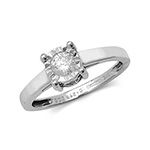9ct White Gold Diamond Engagement Ring  CT RD129W
