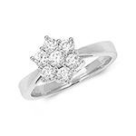 18ct White Gold Diamond Engagement Ring  CT RDQ125W