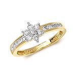 18ct Yellow Gold Diamond Engagement Ring  CT RDQ158