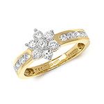 18ct Yellow Gold Diamond Engagement Ring  CT RDQ159