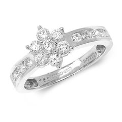 18ct White Gold Diamond Engagement Ring  CT RDQ159W