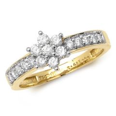 18ct Yellow Gold Diamond Engagement Ring  CT RDQ160