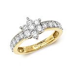18ct Yellow Gold Diamond Engagement Ring  CT RDQ161
