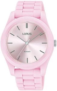 Lorus Ladies Watch with Pink Dial and Pink Silicone Strap RG257RX9