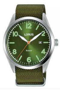 Lorus Men's Watch with Green Dial and Green Nylon Strap Watch RH919NX9