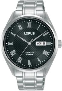 Lorus Men's Automatic Watch with Black Dial and Silver Bracelet RL429BX9