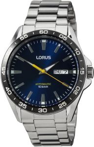 Lorus Men's Automatic Watch with Blue Dial and Silver Bracelet RL479AX9