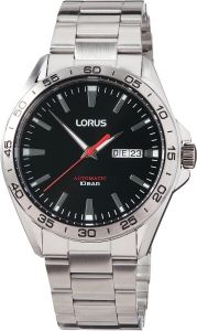 Lorus Men's Automatic Watch with Black Dial and Silver Bracelet RL481AX9
