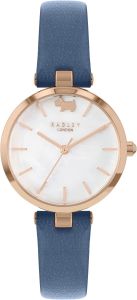 Radley Women's Watch with Mother of Pearl Dial and Blue Leather Strap RY21384