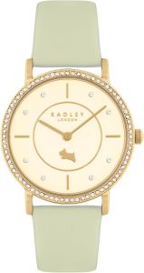 Radley Ladies Watch with Gold Dial and Green Leather Strap RY21630A