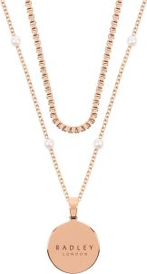 Radley Ladies 18ct Rose Gold Plated Double Chain Necklace RYJ2344S