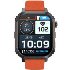 Storm S-Max Mens Smart Watch with Orange Silicone Strap 47533/O