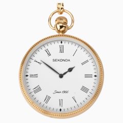 Sekonda Mens Gold Pocket Watch with White Dial 1793