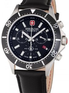 Swiss Military Mens Watch with Black Dial and Black Strap SMWGC2100705