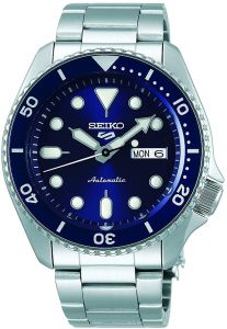 Seiko 5 Men's Automatic Watch with Blue Dial and Stainless Steel Strap SRPD51K1