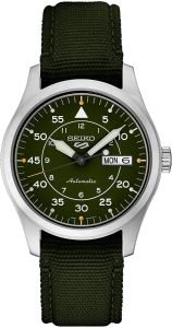 Seiko 5 Sports Military Flieger Automatic Watch with Green Nato Strap SRPH29K1