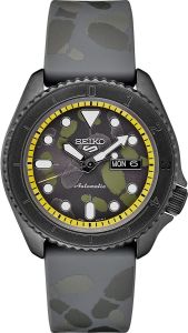 Seiko 5 Sports One Piece ‘Sanji’ Automatic Watch with Grey Dial and Grey Silicone Strap SRPH69K1