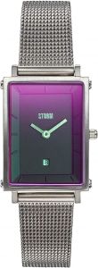 STORM Issimo Lazer Purple Ladies Watch with Purple Dial and Silver Milanese Strap 47489/P