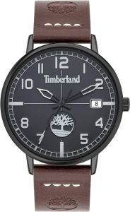 Timberland Mens Watch with Black Dial and Brown Leather Strap TDWGB2091602