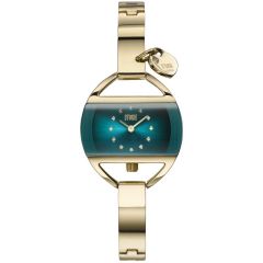 Storm Temptress Charm Gold-Teal Ladies Watch with Teal Dial and Gold Bracelet 47013/GD/T