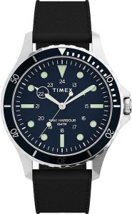 Timex Men Watch with Blue Dial and Black Rubber Strap TW2U55700
