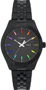 Timex Rainbow Ladies Watch with Black Dial and Black Bracelet TW2V61700