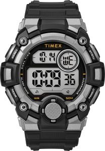 Timex A-Game Mens Digital Watch with Grey Dial and Black Resin Strap TW5M27700