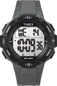 Timex Sport Mens Digital Watch with Grey Resin Strap TW5M41100