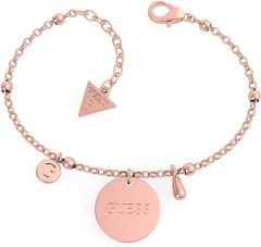 Guess Peony Ladies Rose Gold Plated Charm Bracelet UBB29119-L