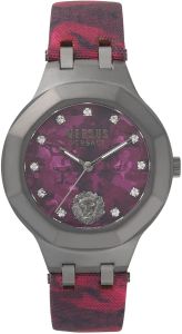 Versus by Versace Ladies Watch with Burgandy Dial and Camouflage Strap VSP350117 